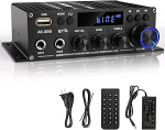 HiFi-v&otilde;imendi AK390 Mini Bluetooth Stereo Audio v&otilde;imendi vastuv&otilde;tja 12V/220V 800W 2 kanaliga v&otilde;imendi v&otilde;imendi heliv&otilde;imendi w / FM raadio, USB-kaardi sisend, kodu v&otilde;i auto jaoks