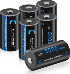 CITYORK 5000mAh 1.2V NI-MH C-elemendi akud, suure v&otilde;imsusega, ideaalsed igap&auml;evaseks kasutamiseks ja &auml;ritegevuseks, sisaldab akupesa - 6 tk.