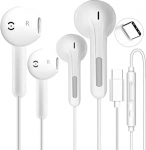 USB C k&otilde;rvaklapid, juhtmega iPhone 16 Pro Max/Plus, USB C k&otilde;rvaklapid mikrofoni ja helitugevuse regulaatoriga, C-t&uuml;&uuml;pi k&otilde;rvaklapid iPhone 15, iPad Pro Air, Samsung Galaxy S24, S23, Google jaoks