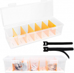 BOXOB Pack of 2 kaablikarbid koos 16 kaabliklambritega, l&auml;bipaistev kaablikarp, mobiiltelefoni laadija korraldaja, elektrooniline hoiukarp sahtlitele, laudadele, kontoritele ja koju