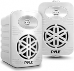 Pyle Indoor Outdoor k&otilde;larid paar - 300 Watt Dual veekindel 4-tolline 2-Way Full Range k&otilde;laris&uuml;steem w / 1/2-tolline High Compliance Polymer Tweeter - Kodus, paadis, merel, tekil, terrassil, basseini &auml;&auml;res (valge)