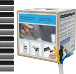 Laiendatav kaablih&uuml;lss, l&auml;bim&otilde;&otilde;t 10 mm, pikkus 10 m x 4 (kokku 40 m) - kaablijuhtimiseks ja kaablite peitmiseks - sobib ideaalselt laua ja teleri jaoks - Hall - 4-osaline minikarpide komplekt