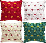 VEEKAY j&otilde;ulupadja kate, 4 j&otilde;ulukaunistusega padjakatete komplekt, 45 x 45 cm, pluusist dekoratiivsed padjakatted, dekoratiivsed padjad j&otilde;ulupadja katteks diivanile, diivanile, magamistuppa, elutuppa