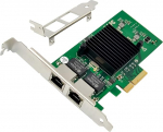 Dual Port PCIe X4 Gigabit Network Card 1000M PCI Express Ethernet Adapter with Intel 82576 Two Ports LAN NIC Card for Support PXE for Windows/Windows Server/Linux/Freebsd/DOS