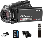 ORDRO XV80 5K Live Streaming videokaamera 12X optiline zoom 48MP Vlogging kaamera YouTube'ile Fotokaamera kaamera