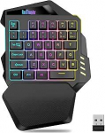 RedThunder G60 traadita &uuml;he k&auml;ega m&auml;nguklaviatuur, laetav 2000 mAh RGB taustavalgustusega ergonoomiline klaviatuur Anti-Ghostingiga PC Mac PS5 Gamerile