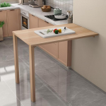 Compact Wall Desk for Small Spaces - Foldable Wood Wall-Mounted Table for Kitchen Dining Room Bedroom Living Room - Hideaway Dining & Work Station