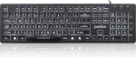 Perixx 11474 PERIBOARD-317 USB juhtmega valgustatud klaviatuur, valge LED taustavalgustusega, 17.32 "x5.08 "x1.06" m&otilde;&otilde;tmed