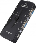 Topiky USB KVM Switch Box, 4-portiline USB 2.0 KVM-VGA/SVGA Hub Display Port Switch valik PC klaviatuuri hiire TV &uuml;hendamiseks