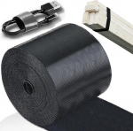 TEUVO Velcro kaablipaelad, 100 mm x 3 m mittekleepuv Velcro kaabli sidumiseks, DIY k&auml;sit&ouml;&ouml;, kardina kinnitamine, korduvkasutatav Velcro lint kaablijuhtimiseks, &uuml;mmargune, kodus ja kontoris kasutamiseks