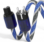 Monosaudio P037 HiFi toitejuhe 1,5 m vasest varjestusega, 2-pin OFC Audiophil toitejuhe AC High End IEC kaabel 16 mm EU Schuko pistik + IEC C15 &uuml;hendus DVD/v&otilde;imendi/dekooder/subwoofer/AMP jaoks