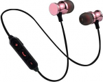 Metallist Bluetooth k&otilde;rvaklapid Asus Zenfone Max Pro nutitelefonile Juhtmevaba kaugjuhtimispuldiga k&otilde;rvaklapid universaalsed (roosa)