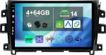 [4G + 64G] IPS 10,1-tolline Android 14 autoraadio Nissan Navara NP300 2015-2018 Navi Octa Core'iga [Sisseehitatud CarPlay/Android Car/DSP/Mirror Link/GPS Navi/360 Camera/Bluetooth 5.0/WiFi/USB