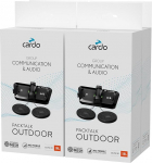 Cardo PACKTALK Outdoor Quad Pack, kiivri sides&uuml;steem, ideaalne suusatamiseks, lumelauas&otilde;iduks ja jalgrattas&otilde;iduks (must, 4 tk)