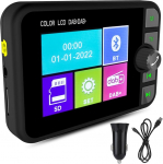 DAB + digitaalne raadioadapter autoraadio jaoks, CAMECHO 2,4-tolline LCD LCD Bluetooth FM saatja k&auml;ed-vabad autostereo MP3-m&auml;ngija muusika vastuv&otilde;tja, Dab-raadio autole TF-kaardi/AUX v&auml;ljundiga/DAB-antenniga