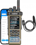 Radtel RT-950 PRO amat&ouml;&ouml;rraadio GPS/APRS, 10W pikamaa Walkie Talkie, k&auml;siraadio, SW/MW/LW RX, Bluetooth rakenduse programmeerimine, liivakollane (koos programmeerimiskaabliga)