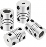 hankekaart Flexible Kupplungen, 3 mm kuni 8 mm, Aluminiumlegierung, Gelenkverbinder, flexible Wellenkupplungen, Motorkupplung f&uuml;r 3D-Drucker, CNC-Maschine, Motorf&uuml;hrung, DIY-Encoder D15 x L 20 mm, 4
