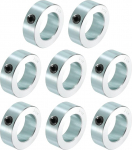 sourcing map 8-teiliges Set Schraubenmanschetten, 3,8 cm Bohrung, Karbonstahl, Schaftmanschetten, 5,1 cm Au&szlig;endurchmesser, 11/16 Zoll Breite, Schlossachsenmanschette f&uuml;r Linearstangenwellenf&uuml;hrung