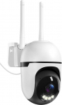 2K &Uuml;berwachungskamera Aussen, WLAN 360&deg; Kamera 3MP 2.4G & 5G WiFi mit Farbiger Nachsicht, IP66, Zwei-Wege-Audio,Mensch Bewegungsmelder, Automatische Nachverfolgung, 24/7 Recording
