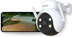 CALEX Smart Security turvakaamera, PTZ v&auml;likaamera 2K 355&deg; panoraamiga, &ouml;ise n&auml;gemise, 2-suunalise heli ja rakenduse juhtimisega, v&auml;litingimustes kasutamiseks