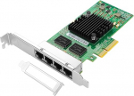 PCIe Ethernet v&otilde;rgukaart Intel I350-T4 I350AM2 kiibistikuga PCIe 2.1 x4 1Gb 4 port RJ45 LAN kaart toetab Windows Server/Windows/Linux/VMware/ESX