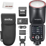 Godox V100C v&auml;lk V100-C &uuml;mmarguse peaga puuteekraaniga v&auml;lk, 100Ws globaalse s&auml;riajaga v&auml;lk s&uuml;nkroniseerimine 1/80000, 1/8000 HSS, sisseehitatud liitium aku, 10-tasemeline LED-modelleerimislamp, Canoni kaamerale (Godox V100C)