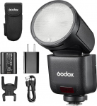 Godox V1 Mid F TTL Rundkopf-Kamera-Blitz 650 Vollleistung Blitze HSS 1/8000s 1,7s Recyclingzeit Touchscreen-Blitzschnelllicht Kompatibel mit Fujifilm-Kameras