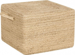 Beliani Pouf Jute Beige / Natural 45 x 45 x 30 cm Boho stiilis Dhadar tool