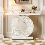 LITTLE TREE kaasaegne puidust konsoollaud, esiku laud, ristk&uuml;likukujuline diivanilaud elutuppa, magamistuppa, kodukontorisse, valge