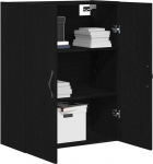 vidaXL seinakapp must tammepuust 69,5 x 34 x 180 cm, elutuba, kaasaegsed hoiulahendused, seinakapid, funktsionaalne ristk&uuml;likukujuline m&ouml;&ouml;bel, organiseeritud elutoa m&ouml;&ouml;bel