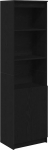 vidaXL Highboard Black Oak Look 50 x 35 x 180 cm puidust materjalist kapi kapi hoiukapp K&otilde;rge k&uuml;lgkapp K&otilde;rge kapi kapi kapi uksega kapp
