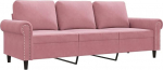 vidaXL 2-kohaline diivan, diivan metallraami seljapadjaga, l&otilde;&otilde;gastav diivan elutuppa, polsterdatud diivan, sametist diivan, kahekohaline diivan, roosa sametist diivan