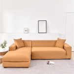 2PC L-f&ouml;rmigen Schnitt Diivan Abdeckung Set Nicht-Slip Elastische M&ouml;bel Protector (Brown,2 Seater+3 Seater)