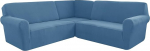 L-f&ouml;rmiges Sofabezug-Set - 3-teiliger Stretch-M&ouml;belschutz(Sinine)