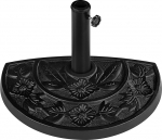 Yaheetech Parasol Base Half Round Balcony Umbrella Stand 9kg Retro Outdoor Patio Vihmavarju Stand Vaikne must