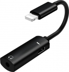 K&otilde;rvaklappide adapter Lightning 3,5 mm AUX audiopesa ja laadimisdongle k&otilde;rvaklappide jaotur iPhone 11 12 Mini Pro Max XS XR X SE 7 8 Plus iPad Air Power Charging Port Apple MFI sertifitseeritud