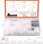 135 t&uuml;kki 6 suurused valge nailon R-t&uuml;&uuml;pi kaabliklambrid nailonist kaablihoidja R klambrid kruvi kinnitamine kaabliklambrid kaasas 135 t&uuml;kki 304 roostevabast terasest kruvid juhtmete haldamiseks