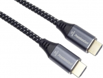 PremiumCord 8K Ultra High Speed HDMI 2.1 kaabel M/M 48Gbps koos Ethernetiga, videoresolutsioon 8K @ 60Hz, Deep Colour, 3D, EDID, ARC, HDR, 3X varjestatud, tekstiilkaablipunut, kullatud, pikkus 10 m
