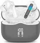 Bluetooth-k&otilde;rvaklapid, 2026 k&otilde;rvaklapid juhtmevabad Bluetooth 5.4 koos 4 ENC m&uuml;ravastase mikrofoniga, 3D Deep Bass, 40 tundi k&otilde;rvasisesed juhtmevabad k&otilde;rvaklapid IP7 veekindlad spordik&otilde;rvaklapid USB-C HiFi Stereo Hall