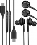 zoyuzan USB C k&otilde;rvaklapid mikrofoniga (2 pakki) Type-C Female Wired Noise Cancelling Headset for Pixel 7 Pro, Galaxy S20, S21, S22, S23 Ultra