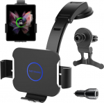 15W Dual Coils mobiiltelefoni hoidja auto Samsung Z Fold 7/6 5/4/3 Intelligentne traadita autolaadijad Qi auto Mount Air Vent armatuurlauale Samsung Galaxy Z Fold7/6/5/4/3/2 eest