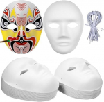 36 paberimaskide pakett Craft White Full Face Masks for Painting, DIY Paper Mache Masks for Art, Cosplay, karneval, karneval ja pidu (2 suurust)