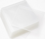 100 l&auml;bipaistva CD/DVD korpuse pakk - l&auml;bipaistva aknaga pol&uuml;prop&uuml;leenist plaadikotid, pehmed kaitsekotid CD-dele, DVD-dele, Blu-ray plaatidele.