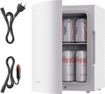 Upstreman 2 in 1 minik&uuml;lmik 13 L, AC/DC autosse, kontorisse, tuppa, &uuml;hiselamusse, telkimisse, jahutamiseks ja soojendamiseks, kaasaskantav vaikne k&uuml;lmik jookide, kosmeetika, nahahoolduse, puuviljade jaoks, valge, TR13