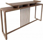 Sofatisch mit Stauraum - Massivholz-Konsole f&uuml;r Flur, Schlafzimmer, Wohnzimmer, Foyer - breite Einsteck- und Zapfenstruktur