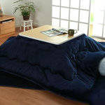Kotatsu laud, Kotatsu k&uuml;ttelaud, 4-osaline komplekt, elutoa k&uuml;tmine talvel, elutoa kandiline Kotatsu laud, sinine-80 x 80 x 45 cm, Sinine-80 x 80 x 45 cm, Sinine-80 x 80 x 45 cm