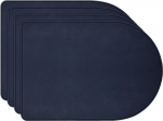 Lauad, Lauad kunstnahast, PU-Tischsets, 4er-, 6er-, 8er-Pack, Mehrfarbig, mehrere Gr&ouml;&szlig;en(Blue,Semicircle-Set of 4)