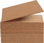 ZEONHAK 36 Pieces 15x15cm Self Adhesive Cork Squares 2mm Thick Cork Backing Square Cork Mats for Crafts