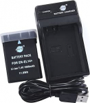 DSTE Li-ion aku ja mikro USB laadija sobivad Nikon EN-EL14 Coolpix P7000 P7100 P7700 D3100 D3200 D5100 D5200 D5300 jaoks.