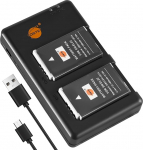 DSTE 2 x EN-EL22 (1400 mAh/7,2 V) akulaadija &uuml;hildub Nikon 1 J4, Nikon 1 S2 kaameraga.